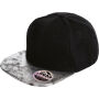 Bronx Glitter Flat Peak Snapback Cap Black / Silver One Size