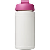 Baseline® Plus 500 ml sportfles met flipcapdeksel - Wit/Roze