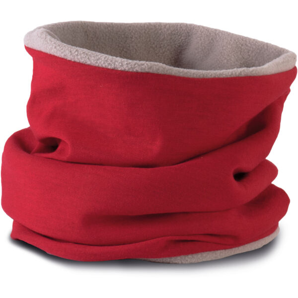 Fleece gevoerde nekwarmer Red / Light Grey One Size Fleece gevoerde nekwarmer Red / Light Grey One Size