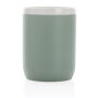 Keramische mok met witte rand 300 ml., groen, wit