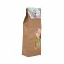 Paper bag with window filled with sweets, Brown, Fruit keys