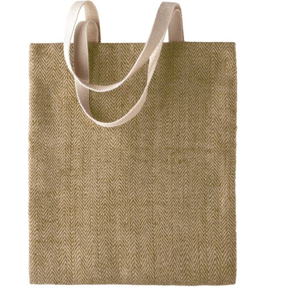 100% Natuurlijke Jute Tas natural/military green one size 100% Natuurlijke Jute Tas natural/military green one size