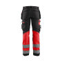 High Vis werkbroek met stretch en gereedschapszakken