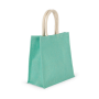 Shopper van jutecanvas - groot model Ice Mint One Size