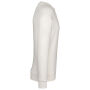 Ecologische uniseks sweater met ronde hals en afhangende mouwen in geborsteld fleece Ivory XXS