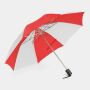 Opvouwbare, uit 2 secties bestaande manueel te openen paraplu REGULAR rood, wit