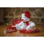 Kerstbeer met rits White / Red One Size