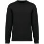 Ecologische uniseks sweater met ronde hals en afhangende mouwen in geborsteld fleece Black XXS