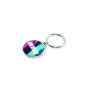 Sleutelhanger van ijzer met doming, rond Sleutelhanger van ijzer met doming, rond