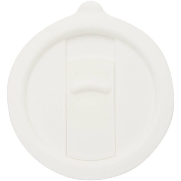 Carter 450 ml mok van keramiek met plastic deksel - Wit Carter 450 ml mok van keramiek met plastic deksel - Wit