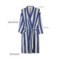 VINGA Ornos GRS katoenen hamam badjas L/XL, blauw, wit