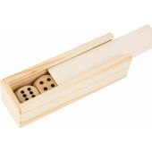 Beech wooden dice set Celine brown
