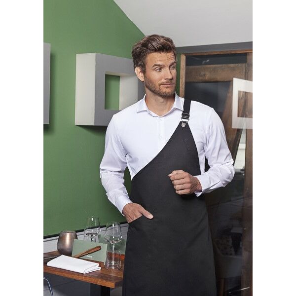 Asymmetrical Bib Apron Classic with Pocket