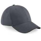 ATHLEISURE 6 PANEL CAP, GRAPHITE GREY/BLACK, One size, BEECHFIELD