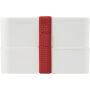 MIYO 700+700 ml dubbellaagse lunchbox - Wit/Wit/Rood