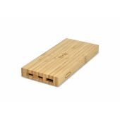 Powerbank met Draadloos Opladen Bamboe 8000 mAh - Natuur