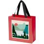 Smartfold papieren tas van 210 g/m² met lintgrepen en een glanzende laminaatlaag - 24 x 10 x 24 cm - Zwart