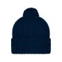 Knitted Cap with Pompon navy