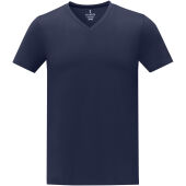 Somoto Heren T-shirt met V-hals en korte mouwen - Marineblauw - XXL