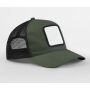 APPLIQUÉ PATCH 5 PANEL TRUCKER, OLIVE GREEN/BLACK, One size, BEECHFIELD
