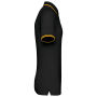 Herenpolo met korte mouwen en contrasterende bies Black / Yellow S