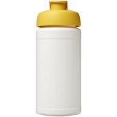 Baseline® Plus 500 ml sportfles met flipcapdeksel - Wit/Geel