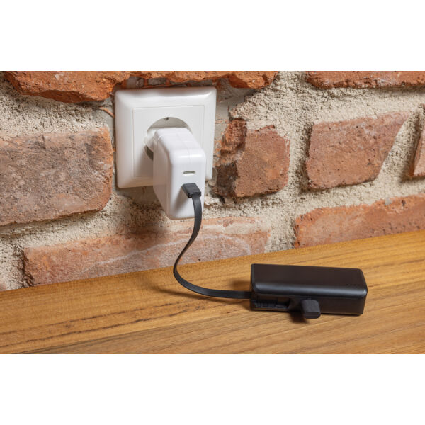 Powerlink RCS Rplastic 3000 mAh powerbank USB C connector, zwart Powerlink RCS Rplastic 3000 mAh powerbank USB C connector, zwart