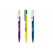Balpen Nash combi - Wit/transparant / Fluor assorti