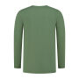 L&S T-shirt Crewneck cot/elast LS for him army green 3XL