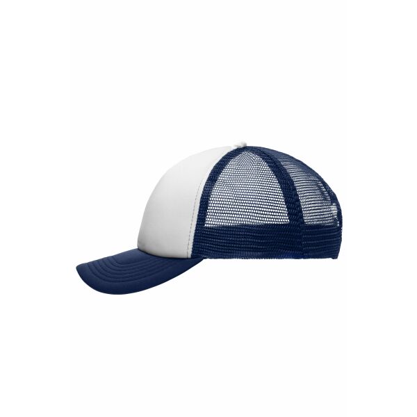 5 Panel Polyester Mesh Cap for Kids white/navy one size 5 Panel Polyester Mesh Cap for Kids white/navy one size