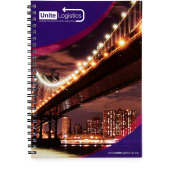 Desk-Mate® A4 spiraal notitieboek met bedrukte achterste omslag - Zwart/Wit - 50 pages