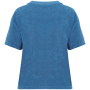 Ecologisch badstof dames T-shirt Riviera Blue XL