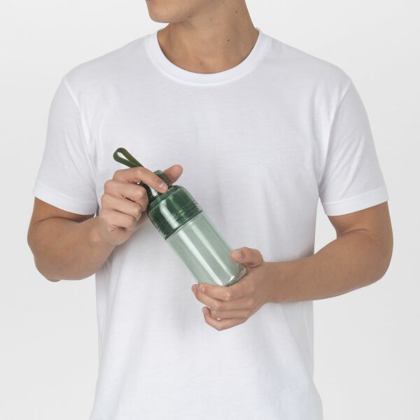 Transparante drinkfles met draaglus | Groen Transparante drinkfles met draaglus | Groen