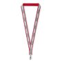 Polyester keycord met reflecterende overlay Polyester keycord met reflecterende overlay