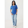 IQONIQ Yala dames lichtgewicht gerecycled katoen t-shirt, royal blue (L)